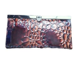 Faux Alligator Print Wallet